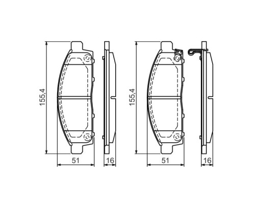 Гальмівні колодки Bosch 0 986 494 268
