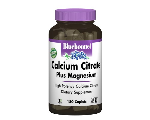 Мінерали Bluebonnet Nutrition Цитрат Кальція + Магній, 180 капсул (BLB-00718)