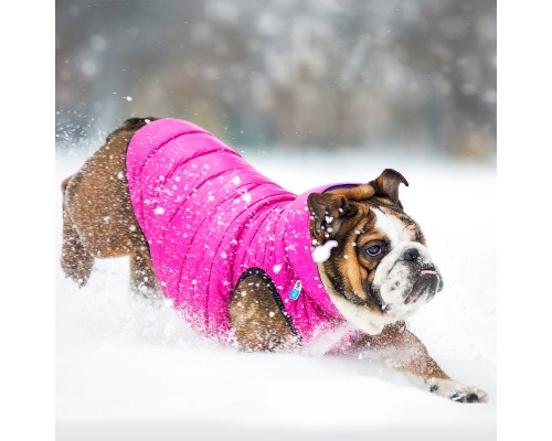 Курточка для тварин Airy Vest двостороння S 35 фіолетово-рожева (1585)