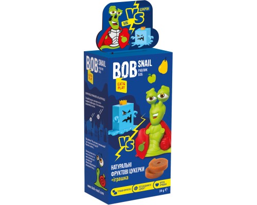 Цукерка Bob Snail Eat&Play яблучно-грушеві + іграшка 20 г (4820219342748)