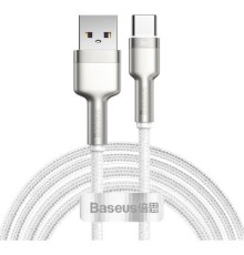 Дата кабель USB 3.1 AM to Type-C 2.0m CAKF 6.0A 66W Cafule Series Metal Data Cable White Baseus (CAKF000202)