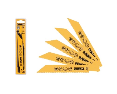 Полотно DeWALT для шабельних пилок, універсальне, 152 мм, 10-14 TPI, 5 шт (DT2348)