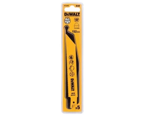 Полотно DeWALT для шабельних пилок, універсальне, 152 мм, 10-14 TPI, 5 шт (DT2348)