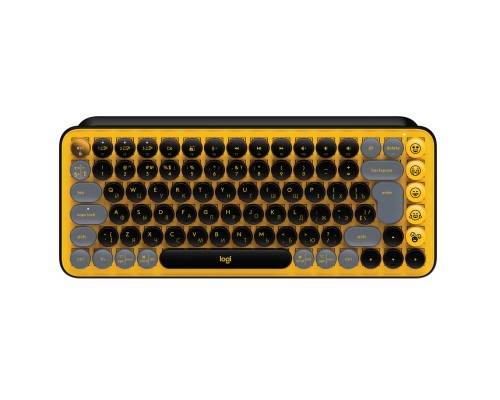 Клавіатура Logitech POP Keys Wireless Mechanical Keyboard UA Blast Yellow (920-010735)