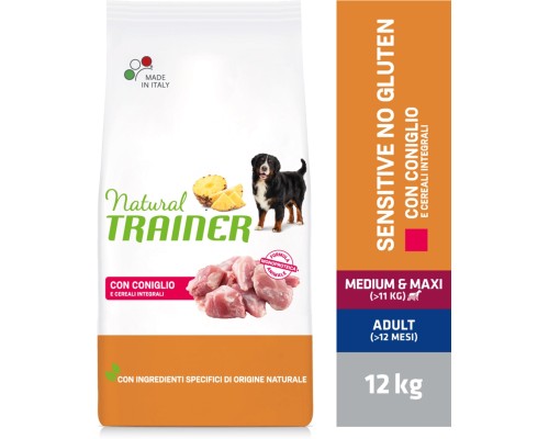 Сухий корм для собак Trainer Natural Dog Sensitive gluten free with Rabbit 12 кг (8059149428161)