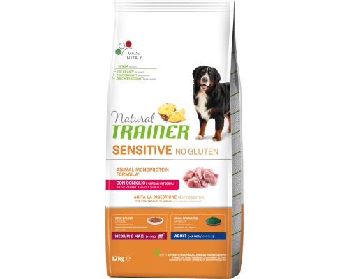 Сухий корм для собак Trainer Natural Dog Sensitive gluten free with Rabbit 12 кг (8059149428161)