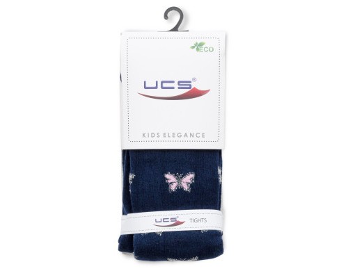 Колготки дитячі UCS Socks з метеликами (M0C0301-2280-11G-blue)