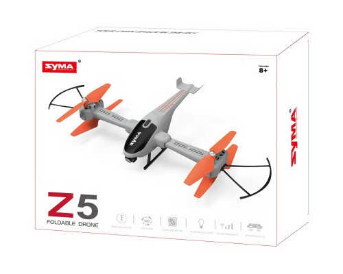 Радіокерована іграшка Syma Квадрокоптер Z5 з 2.4 ГГц керуванням та складною конструкцією 33 см (Z5)