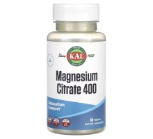 Мінерали KAL Магній Цитрат, 400 мг, Magnesium citrate, 60 таблеток (CAL-13455)
