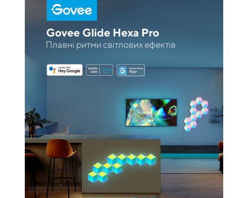 Світильник Govee H6066 Glide Hexa Pro LED Light Panels 10шт RGB Білий (H6066302)