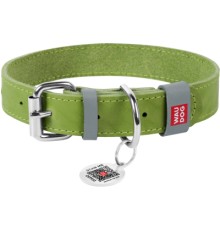 Нашийник для тварин WAUDOG Classic шкіряний 12 мм х 21-29 см салатовий (02025)