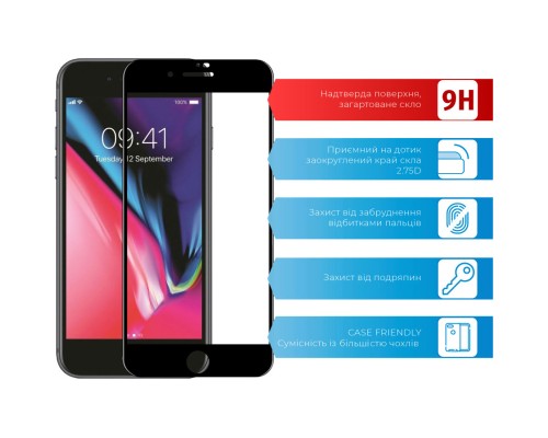 Скло захисне ACCLAB Full Glue Apple iPhone 7/8 Plus (1283126508165)