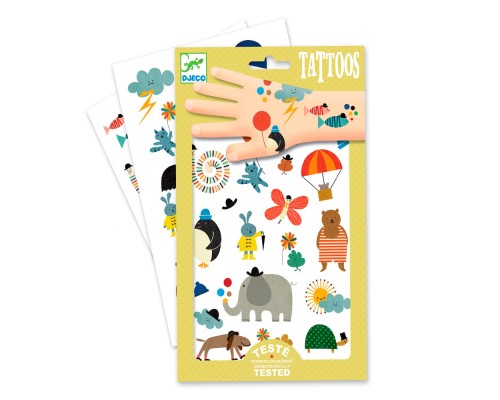 Набір для творчості Djeco Забавні маленькі картинки наклейки на тіло (DJ09579)