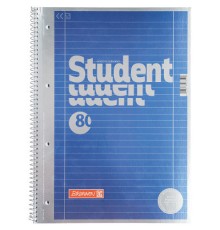 Зошит Brunnen Коледж-блок А4 Premium лінія 80 аркушів мет. блакитний (10 671 27)