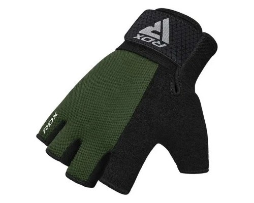 Рукавички для фітнесу RDX W1 Half Army Green Plus L (WGA-W1HA-L+)