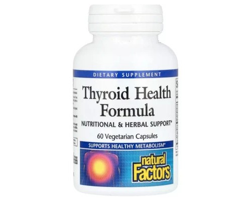 Вітамінно-мінеральний комплекс Natural Factors Здоров'я щитовидної залози, Thyroid Health Formula, 60 вегетаріан (NFS-03510) Вітамінно-мінеральний комплекс Natural Factors Здоров'я щитовидної залози, Thyroid Health Formula, 60 вегетаріан (NFS-03510)