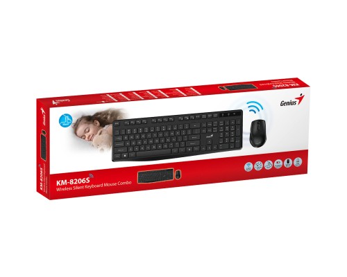 Комплект Genius KM-8206S Wireless UA Black (31340017404)