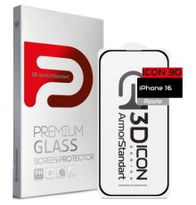 Скло захисне Armorstandart Icon 3D Apple iPhone 16 Black (ARM78027)