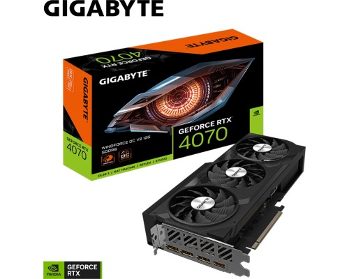 Відеокарта GIGABYTE GeForce RTX4070 12Gb WINDFORCE OC (GV-N4070WF3OCV2-12GD)