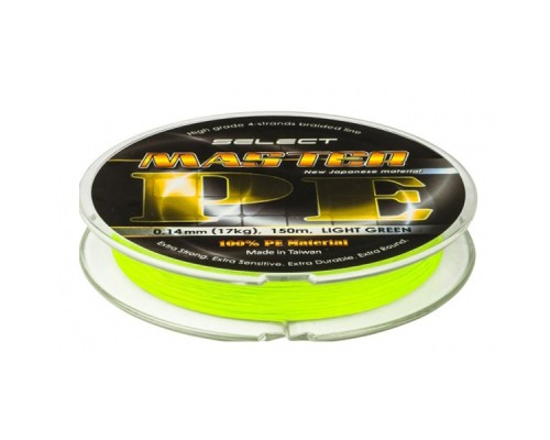 Шнур Select Master PE 150m салатовый 0.08мм 11кг (1870.01.50)