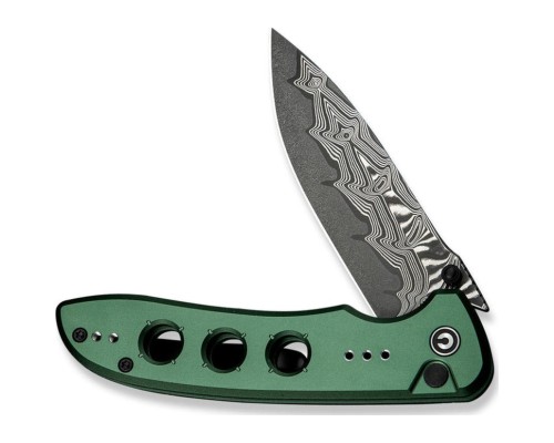 Ніж Civivi Hyperpulse Damascus Red Aluminum (C23087A-DS1)