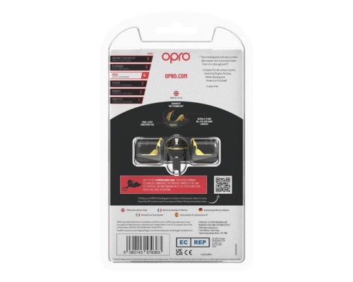 Капа Opro Gold Braces під брекети Blackl/Gold (102506001) (Gold_Braces_Bl/Gold)