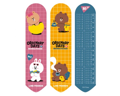 Закладки для книг Yes 2D Line Friends brown (708137)