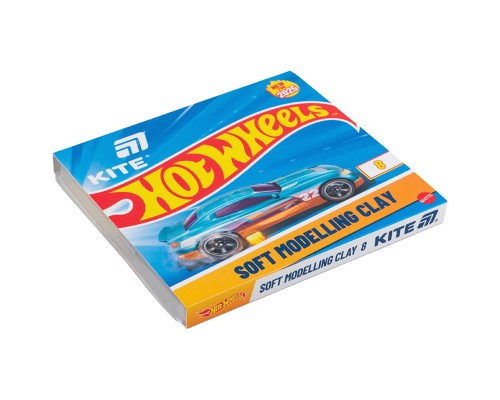 Пластилін Kite Hot Wheels восковий, 8 кольорів, 160 г (HW25-082)