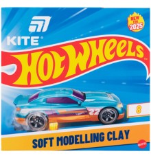 Пластилін Kite Hot Wheels восковий, 8 кольорів, 160 г (HW25-082)