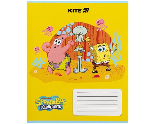Зошит Kite SpongeBob SquarePants, 12 аркушів, коса лінія (SB25-235)