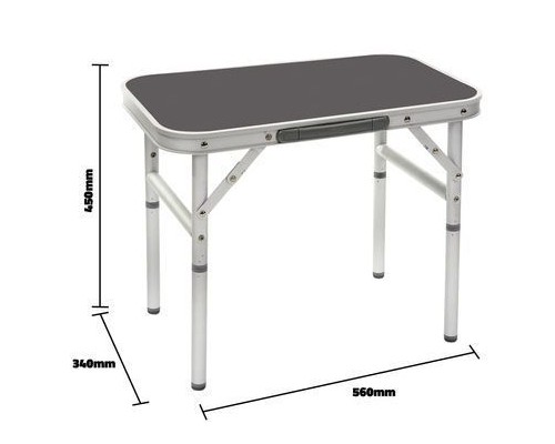 Туристичний стіл Bo-Camp 56x34 cm Grey (1404394) (DAS303274)