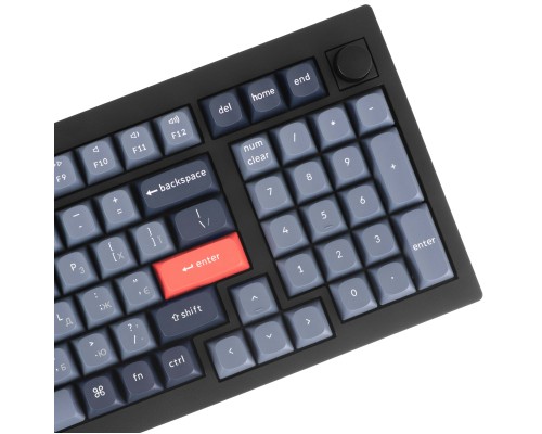 Клавіатура Keychron V5 Max Gateron Jupiter Banana Knob Hot-Swap QMK Wireless/Bluetooth/USB-А UA Black (V5M-D4-UA)