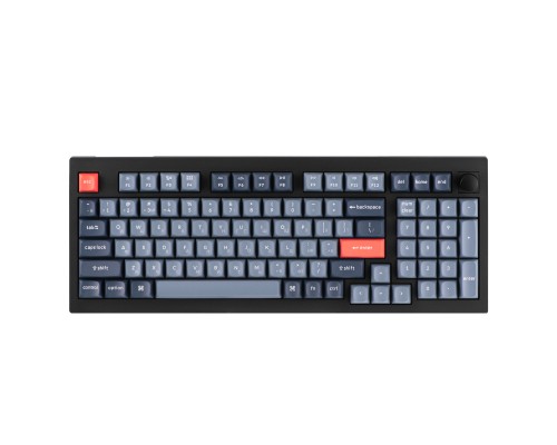 Клавіатура Keychron V5 Max Gateron Jupiter Banana Knob Hot-Swap QMK Wireless/Bluetooth/USB-А UA Black (V5M-D4-UA)