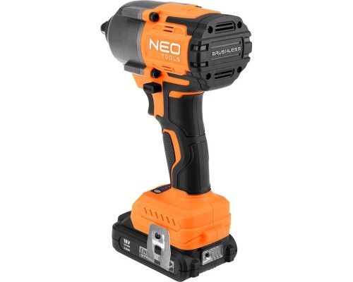 Гайковерт Neo Tools Energy+ 18V, безщітковий, 2400об/хв, 850Нм, 1/2