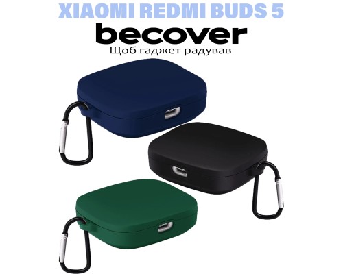 Чохол для навушників BeCover Silicon для Xiaomi Redmi Buds 5 Black (710956)