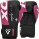 Боксерські рукавички RDX REX F4 Pink/Black-10 унцій (BGR-F4P-10OZ)