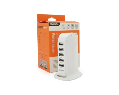 Зарядний пристрій iKAKU KSC-741 Desktop 5xUSB 5V 2.4A 12W White (KSC-741-Wh)
