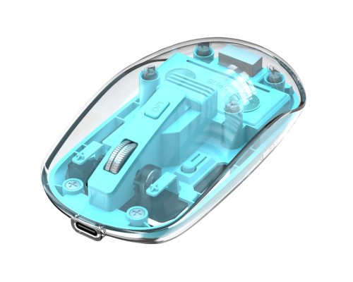 Мишка XO M12 Wireless Transparent/Blue (M12 Blue)