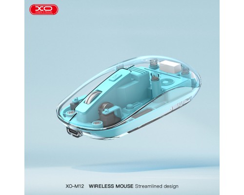 Мишка XO M12 Wireless Transparent/Blue (M12 Blue)