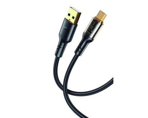 Дата кабель USB 2.0 AM to Micro 5P 1.0m 2.4A black XO (NB229-M-1-BK)