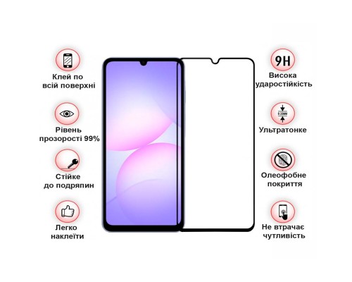 Скло захисне BeCover Samsung Galaxy A07 SM-A075 Black (713731)