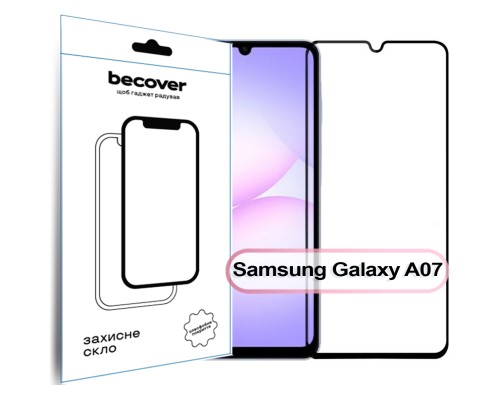 Скло захисне BeCover Samsung Galaxy A07 SM-A075 Black (713731)