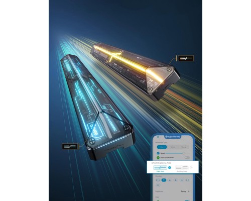 Світильник Govee H1063 Gaming Wall Light Expansion Kit, 2pcs, RGBIC, Wi-Fi/Bluetooth, Purple (H10630A5)