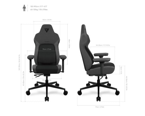 Крісло ігрове TX3 Core Smart Mesh Black (TEGC-2072101.11)