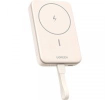 Батарея універсальна Ugreen 10000mAh 20W Magnetic Wireless Build-in USB-C Cable (PB760) (35341B)