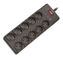 Мережевий фільтр живлення 2E 2E-SP10M3USBBK 10m (2E-SP10M3USBBK)