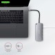 Концентратор AXAGON USB-C to 2xUSB-A + HDMI + RJ45 + SATA M.2 + PD 100W 0.18m grey (HMC-6M2)