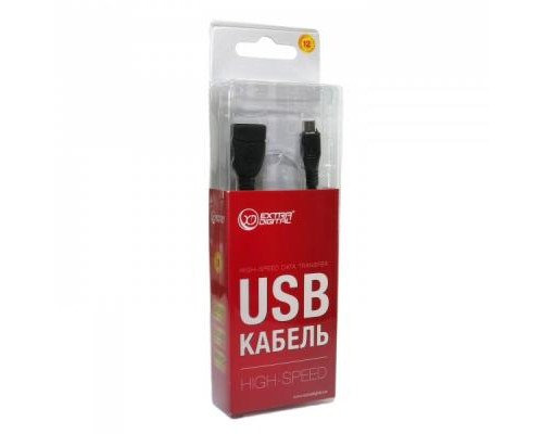 Дата кабель OTG USB 2.0 AF to Micro 5P 0.5m Extradigital (KBO1617)