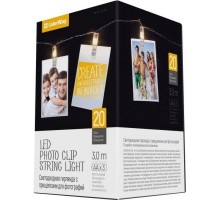 Гірлянда ColorWay 20 LED, 3м, з прищіпками (CW-LCP-20L30B)