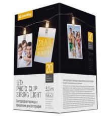 Гірлянда ColorWay 20 LED, 3м, з прищіпками (CW-LCP-20L30B)